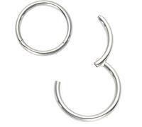 Afftiny Anneau de nez pour septum 20 g/18 g/16 g/14 g/12 g en acier inoxydable chirurgical 316L, boucles d'oreilles à charnière sans couture, diamètre 5 mm-16 mm, doré/argent/noir/or rose/arc-en-ciel