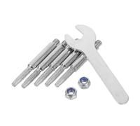 Affûteur à manivelle pour tronçonneuse en corindon argenté 4 MM 1 set | Meulage rapide et précis, élimine la rouille et les bavures, vis et écrous inclus ournie pour l’entretien