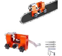 Affuteur Chaine TronçOnneuse, à Manivelle Affuteuse De Chaine Tronconneuse,éQuipé 3 TêTe De Meulage En Alliage Durable,Type Universel,Pour Tous Les Types De Tronconneuse Et Travaux De BûCheronnage (A)