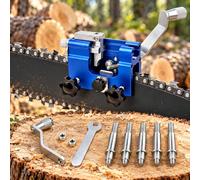 Affûteur Chaîne Tronçonneuse Portable, pour Scheppach CSP5300 | Affûteur portable avec fixation stable, manivelle manuelle et têtes de meulage remplaçables pour entretien de chaîne.