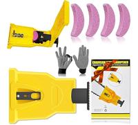 Affuteur Chaine Tronçonneuse Ultra-Rapide, Affuteuse De Chaine Tronconneuse, Affuteur De Chaine, Avec 6 Pierres, PréCision InstantanéE Pour Coupe Efficace