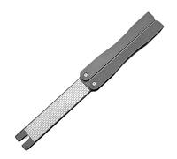Affûteur d ' outils de jardin, affûteur de couteaux en diamant de poche pliable, grain 400/600, taille Double face, pierre ou pierre à aiguiser