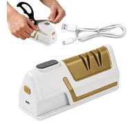 Affûteur de coupe électrique pour cuisine - Outil d'affûtage de bord rechargeable, meuleuse de lame sans fil 800 mAh, dispositif d'affûtage en jade ABS, système de restauration de coupe portable