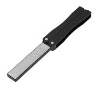 Affûteur de Couteau en Diamant Pointeur Antidérapant Pliant pour Extérieur et à la Maison Utilisation Noire (BLACK)