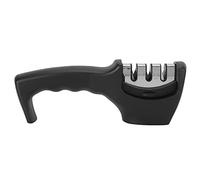 Affûteur de couteaux de cuisine professionnel en 3 étapes, broyeur de couteaux manuel avec Base ABS antidérapante pour les Chefs à domicile noir 20.5cm