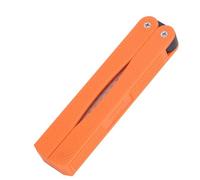 Affûteur de couteaux en pierre à aiguiser Double face pliable, poussière de diamant grain 400/600 Portable pour cuisine Camping survie Orange