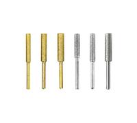 Affûteur de Forets, 6 pièces/ensemble fraises cylindriques revêtues de diamant 4/4.8/5.5mm affûteuse tronçonneuse pierre lime affûtage chaîne sculpture outils meulage Kits