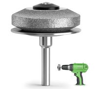 Affûteur de lame de tondeuse à gazon diamant pour perceuses manuelles électriques, version améliorée en métal avec roue de grain 120, convient pour l'entretien des lames de tondeuse à gazon et