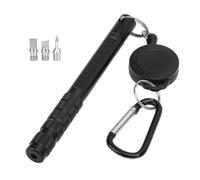 Affûteur de rainures de Club de Golf, Outil de Nettoyage Portable en Alliage d'aluminium avec 3 têtes remplaçables pour l'entretien des Clubs de Golf. (Noir)