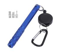 Affûteur de rainures de Club de Golf, Outil de Nettoyage Portable en Alliage d'aluminium avec 3 têtes remplaçables pour l'entretien des Clubs de Golf. (Bleu)