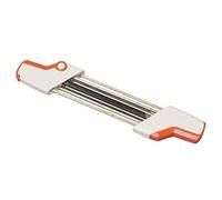 Affûteur de tronçonneuse compatible avec plusieurs produits Chaîne de tronçonneuse 3/8 P, lime 2 en 1 4,0 mm, facile à utiliser, blanc et orange