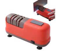Affûteur électrique de cutter | 4 rainures gros grain et fin pour ciseaux et tondeuse,Avec Base Ventouse Affûtage Électrique Rechargeable USB Cutter - Pour scie, rasoir rotatif, seniors, jardin