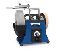 Affûteuse à sec et à eau 150 W meule corindon haute qualité ø250 mm à vitesses variables 230 V Holzkraft NTS256