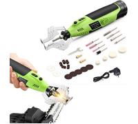 Affuteuse De Chaine Tronconneuse,Ensemble De 27 Pièces De Scie à Chaîne Alimentée par Batterie,avec Meule Diamant Vert