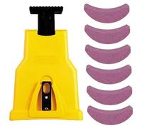 Affuteuse de Chaine Tronconneuse, Universel Affuteur Chaine Tronçonneuse, Aiguiseur Chaine Tronconneuse avec 6 Pierres à Aiguiser, Rapide Aiguiseur Chaîne Outil pour Bûcherons