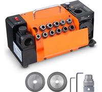 Affûteuse de forets 120 W - Affûteuse de forets 4500 tr/min - Station d'affûtage 45# acier - Affûteuse de forets 95-135° - Angle de pointe réglable - 11 pinces de serrage - Convient pour les forets de