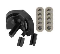 Affûteuse de forets diamantée précise - Kit complet avec 10 disques et 3 outils auxiliaires pour perceuses électriques (216 mm) (Noire)