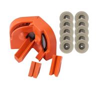 Affûteuse de forets diamantée précise - Kit complet avec 10 disques et 3 outils auxiliaires pour perceuses électriques (216 mm) (Orange)