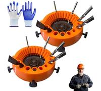 AffûTeuse De Forets For Meuleuse,AffûTeur De Forets Portatif Polyvalent For Tous Les Forets,Outil De Meulage De Forets éLectriques,Foret D'Angle De 2 à 13 Mm For Meuleuse De 125 Mm (B-2PC)