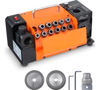 Affûteuse de forets VEVOR 120 W Affûteuse de forets 4500 tr/min Station d'affûtage 45# acier Affûteuse de forets 95-135° Angle de pointe réglable 11 pinces de serrage Convient pour les forets de diamè