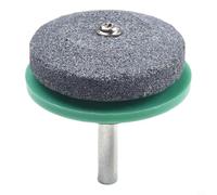 Affûteuse de meule en corindon marron pour tondeuse à gazon - 50 mm de diamètre × 7 mm d'épaisseur avec tige de 6,35 mm - Compatible avec Elec(vert)