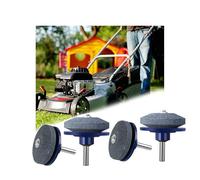 Affûteuse de Tondeuse à Gazon,4 PCS Universel Tondeuse À Gazon Affûteuse De Lame Rotative Meuleuse De Jardin Pierre De Roue pour Perceuse Électrique Perceuse À Main Kit De Réparation