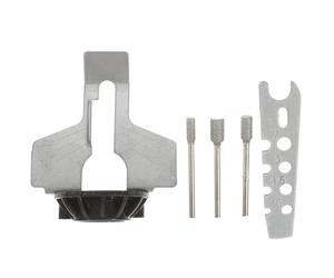 Affûteuse de Tronçonneuse Électrique en Métal Argenté, Meulage Précis | Adaptée aux Lames de Chaîne et Outils de Jardin, Contrôle Facile, Usage Solide