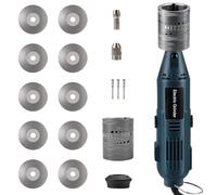 Affûteuse d'électrodes en tungstène pour soudage TIG, tête d'affûteuse multi-angles polyvalente avec fente de coupe, 10 meules diamantées et 3 mandrins CNC