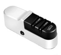Affûteuse Électrique 4-en-1 Rapide Couteaux Ciseaux | 4-en-1 couteaux, ciseaux, tournevis, lames; corindum brun ; base ventouse stable; mode grossier et fin