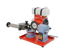Affûteuse électrique avec moteur de 250 W, pour lames de scie circulaire, angle de ponçage réglable ± 20°, réservoir d'eau intégré de 1 l pour le refroidissement, idéal pour le travail du bois