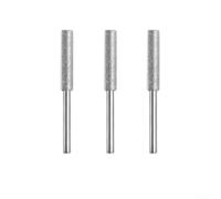 Affûteuse pour chaînes de tronçonneuse électrique | Tête de meulage cylindrique à tige de 3 mm avec 6 pièces (4,0 mm, 4,8 mm, 5,5 mm) | Accessoires d'outils rotatifs revêtus d'émeri (3 x 4,8 mm)