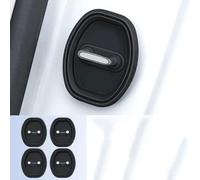 AFGBCPMB Lot de 4 Protections en Silicone pour Mitsubishi L200 Barbarian X-L200, Loquets de Portières de Voiture Coussinets Amortisseurs, Anti-Bruit,Black