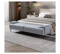 AFGFGHES Banc De Bout De Lit Repose-Pieds rembourré - Tabouret de Bout de lit for Le Maquillage et la Chambre à Coucher, Repose-Pieds en Cuir avec accoudoirs Banc pour Chambre(E,150 * 45 * 45cm)