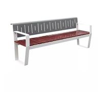 AFGFGHES Banc De Parc Chaise De Banc D'extérieur for Loisirs, Chaise De Parc en Acier Inoxydable, Carrée Bancs De Terrasse(D)