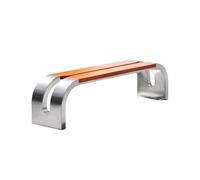 AFGFGHES Banc De Parc Chaise de Parc extérieureBanc en Acier inoxydableChaise de loisirsChaise de rangéeCommunauté en Plein airBancs porteurs Robustes et Stables Bancs De Terrasse(1.8 m)