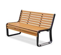 AFGFGHES Banc De Parc Chaise de parcBancs d'extérieurBanc de Repos Double avec dossierChaise de Loisirs carrée communautaireBanc de Paysage Bancs De Terrasse(1.5m)