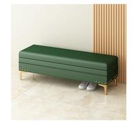 AFGFGHES End Of Bed Banc de rangement rembourré avec bordure cloutée | Ottomane avec rangement pour salon et chambre à coucher | Banc décoratif pour meubles de maison pour chambre à coucher (vert, 120