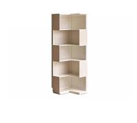 AFGFGHES Étagère À Livres Bibliothèque d'angle en Bois Massif, étagère de Style Nordique crème, Mur de Salon, Armoire de Rangement d'angle Murale Blanche Étagères De Rangement