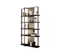 AFGFGHES Étagère À Livres Bibliothèque de Luxe légère for Salon, présentoir de Bureau, étagère de Rangement Minimaliste en Acier Inoxydable Étagères De Rangement(B,S:80X30X200cm)