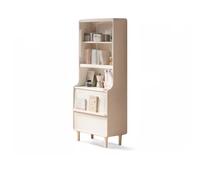 AFGFGHES Étagère À Livres Bibliothèque en Bois Massif, Armoire de Rangement Blanche, vitrine, étagère de Rangement multifonctionnelle de Style crème Étagères De Rangement