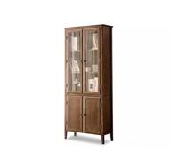 AFGFGHES Étagère À Livres Bibliothèque en Bois Massif, bibliothèque en Verre, Deux Portes, étagère de Rangement en chêne, Meuble de Rangement, Meuble d'étude Nordique Étagères De Rangement