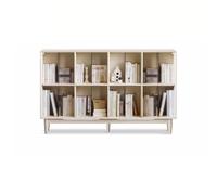AFGFGHES Étagère À Livres Bibliothèque en Bois Massif, étagère Basse Blanche, présentoir de Style crème, étagère de Rangement, Armoire combinée Gratuite for la Maison Étagères De Rangement