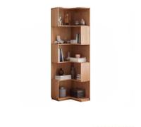 AFGFGHES Étagère À Livres Bibliothèque en Bois Massif, Moderne et Simple, casier du Sol au Plafond, casier d'angle, bibliothèque d'angle de Salon Étagères De Rangement