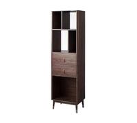 AFGFGHES Étagère À Livres Bibliothèque Moderne Simple en Bois Massif, Bibliothèque À Poignée en Laiton, Bibliothèque De Rangement À Tiroirs Multifonctionnelle Étagères De Rangement(S:60CMX36CMX200CM)