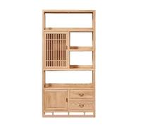 AFGFGHES Étagère À Livres Bibliothèque sur Pied Simple Couleur Bois De Style Chinois, Étagère D'étude for Salon, Entrée, Étagère Multicouche Étagères De Rangement(A:98CMX35CMX198CM)