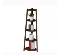 AFGFGHES Étagère À Livres Support de Rangement en Bois Massif, Support à Fleurs en chêne à Cinq Couches, étagère en Bois Massif, Support d'angle, Meubles de Salon Nordiques Étagères De Rangement