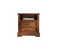 AFGFGHES Night Stands Country Table de chevet en bois massif avec lampe Armoire de salon Table d'appoint carrée Meuble de chambre à coucher