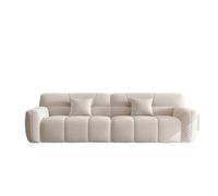 AFGFGHES Petit canapé de couleur crème pour petit appartement, moderne et simple, en tissu bonbon, canapés de couleur crème pour le salon (E, 300 cm)