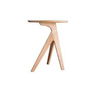 AFGFGHES Petite table basse en bois de frêne, table d'appoint ronde en bois de frêne, style Wabi-sabi (B)