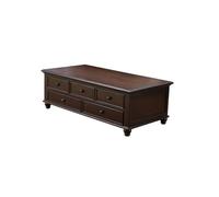 AFGFGHES Petite Table Basse Grande Table Basse en Bois, Double Couche, Multi-tiroirs, Meuble de Rangement rétro for Salon Tables De Salon